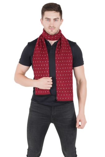 Woven Reversible Printed Men's Wool & Acrylic Muffler - Image 3