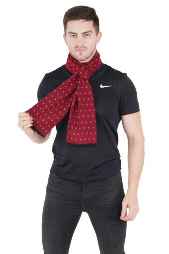 Woven Reversible Printed Men's Wool & Acrylic Muffler - Image 4