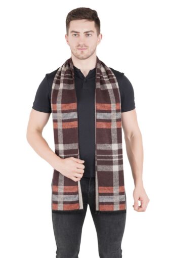 Woven Reversible Printed Men's Wool & Acrylic Muffler - Image 3