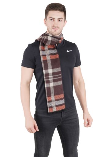Woven Reversible Printed Men's Wool & Acrylic Muffler