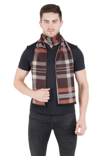 Woven Reversible Printed Men's Wool & Acrylic Muffler - Image 2