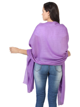 Women's Solid Blended Shawl - Image 2