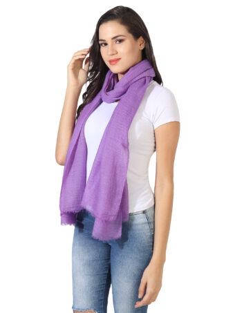 Women's Solid Blended Shawl - Image 3