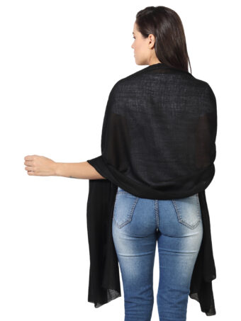 Women's Solid Blended Shawl - Image 4