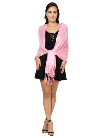 Blended Pashmina Soft Silky Women's Viscose Stole with Hanger - Image 4