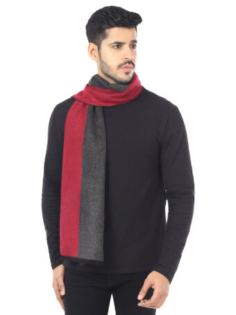 Woven Reversible Printed Men's Wool & Acrylic Muffler