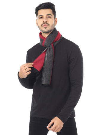Woven Reversible Printed Men's Wool & Acrylic Muffler - Image 5