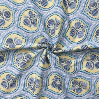 Pure Cotton 6 Seater Jaipuri Print Dining Table Cover - Image 2