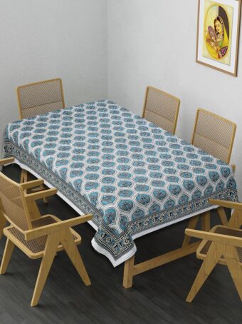 Pure Cotton 6 Seater Jaipuri Print Dining Table Cover