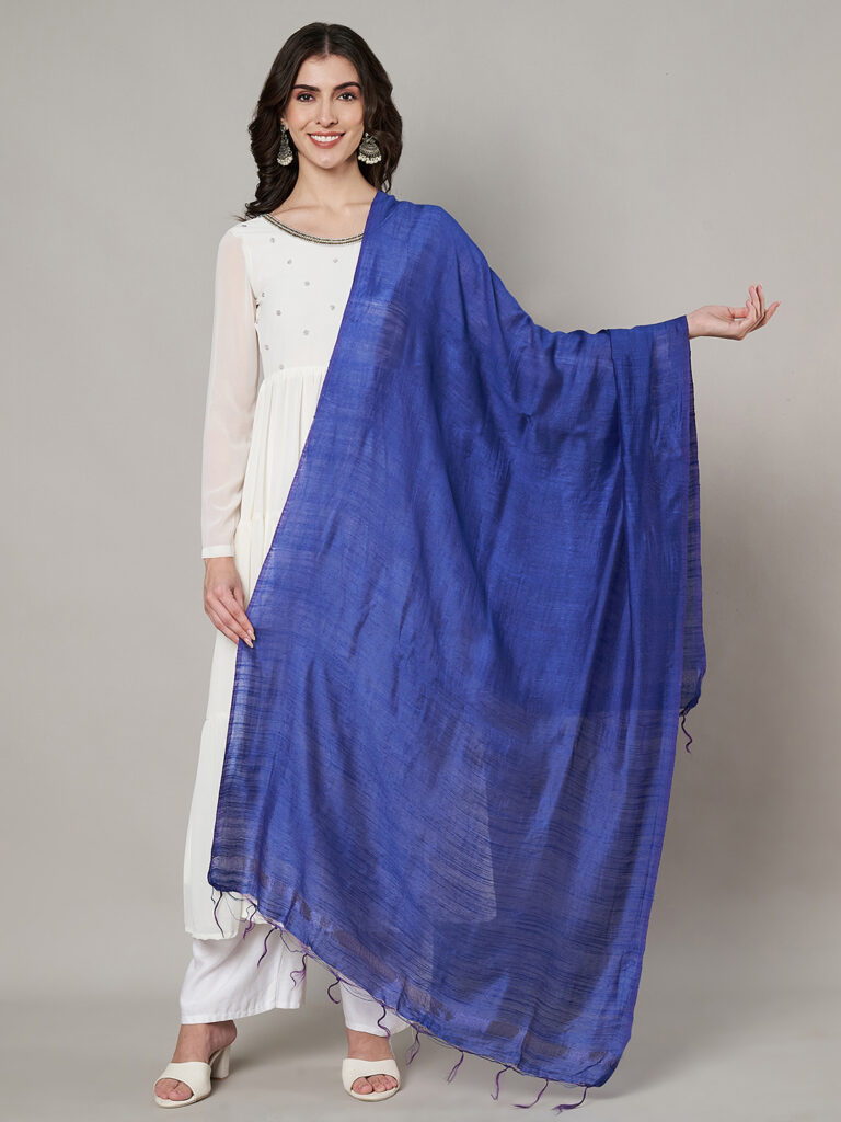MUFFLY Cotton Solid Dupatta – Lightweight Daily Wear Dupatta