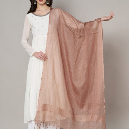 MUFFLY Women Multi-Color Cotton Self Design Dupatta