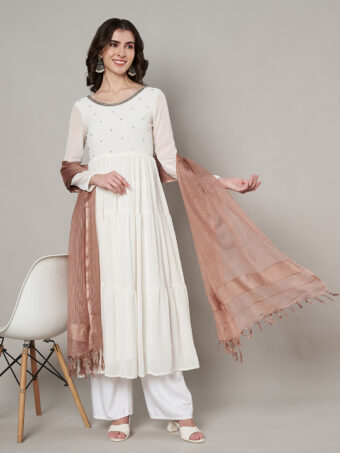 MUFFLY Women Multi-Color Cotton Self Design Dupatta - Image 2
