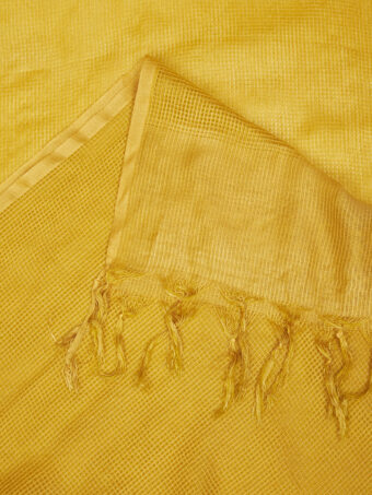 MUFFLY Women Mustard Cotton Solid Dupatta - Image 6