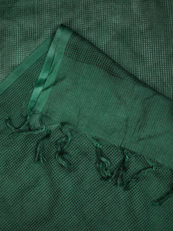 MUFFLY Women Green Cotton Solid Dupatta - Image 6