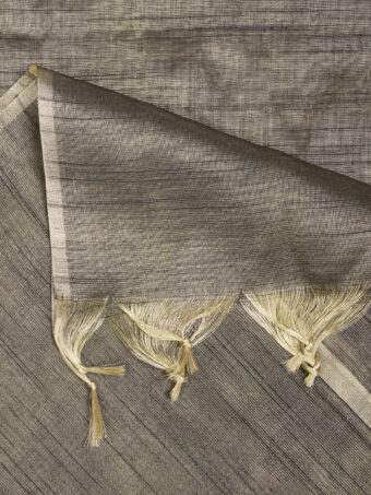 MUFFLY Women Gold Silk Woven Dupatta - Image 6