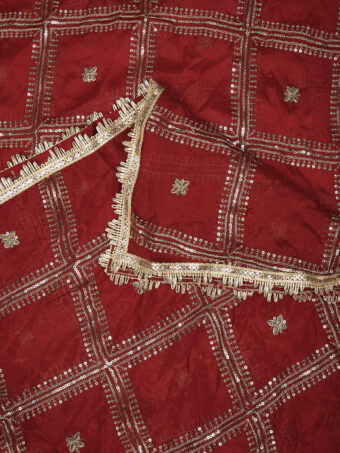 MUFFLY Multi-Color Chinnon Dupatta with Sequence Embroidery Work - Image 7