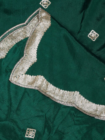 MUFFLY Women Green Chiffon Embellished Dupatta - Image 7