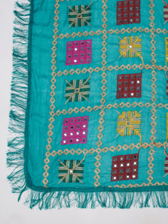 MUFFLY Women Multi-Color Chiffon Embroidered Dupatta - Image 7