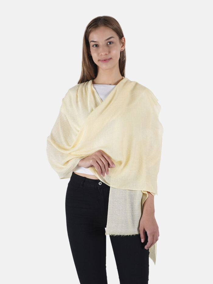 MUFFLY Wool Blend Solid Stole for Women – 28x80 Elegant Wrap