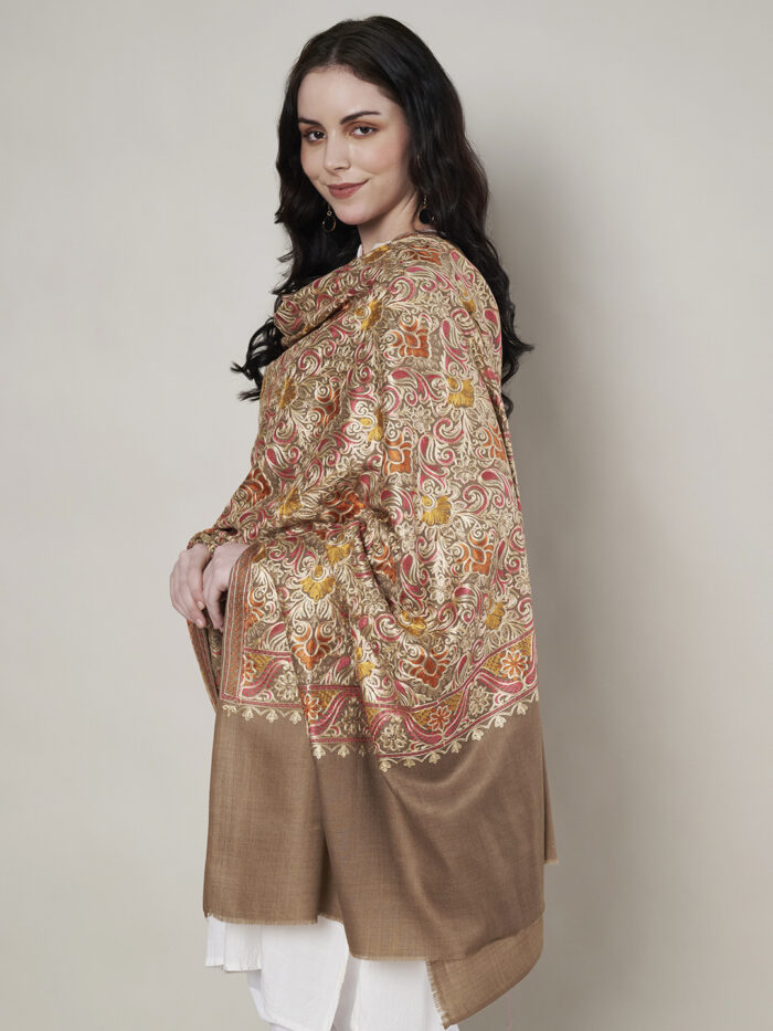 Muffly Embroidery Shawl Woolen 40x80 Inches – Elegant Traditional Wrap