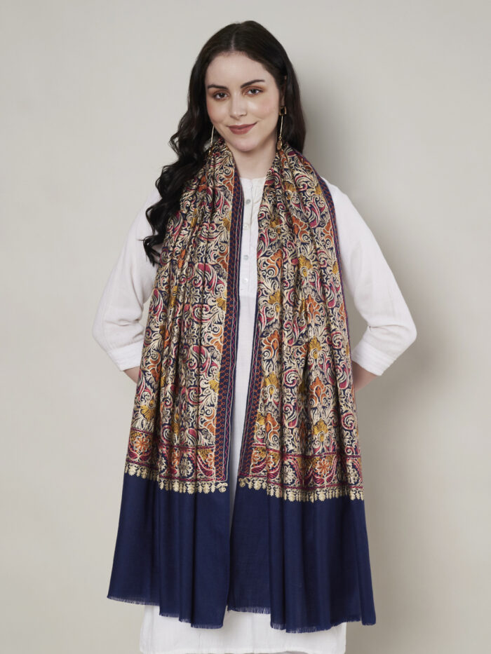 Muffly Embroidery Shawl Woolen 40x80 Inches – Elegant Traditional Wrap