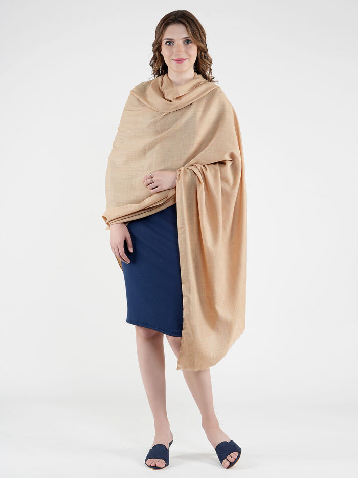 MUFFLY Fine Wool Plain Shawl for Women – 40x80 Minimalist Wrap