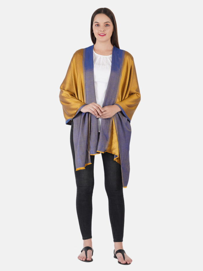 MUFFLY Bamboo Silk Reversible Stole for Women – 28x80 Dual-Tone Wrap