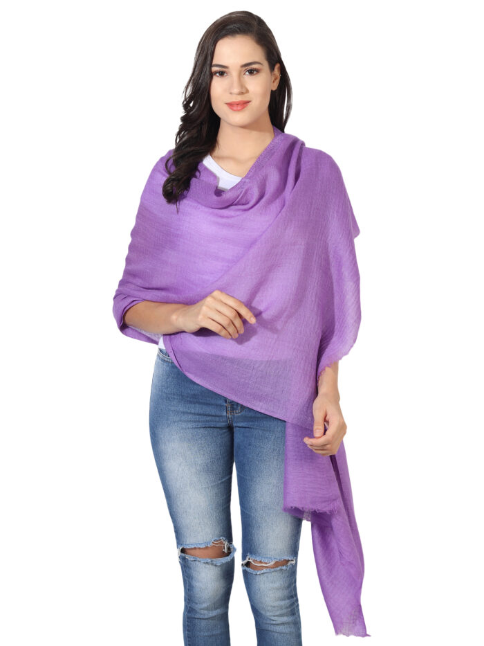 MUFFLY Wool Blend Solid Stole for Women – 28x80 Elegant Wrap
