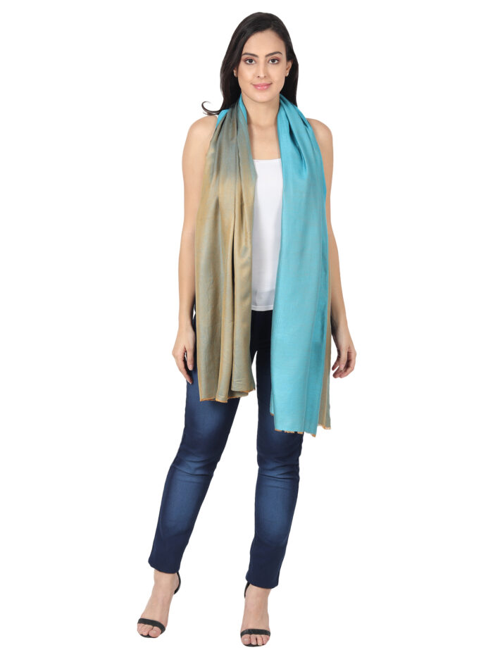 MUFFLY Bamboo Silk Reversible Stole for Women – 28x80 Dual-Tone Wrap