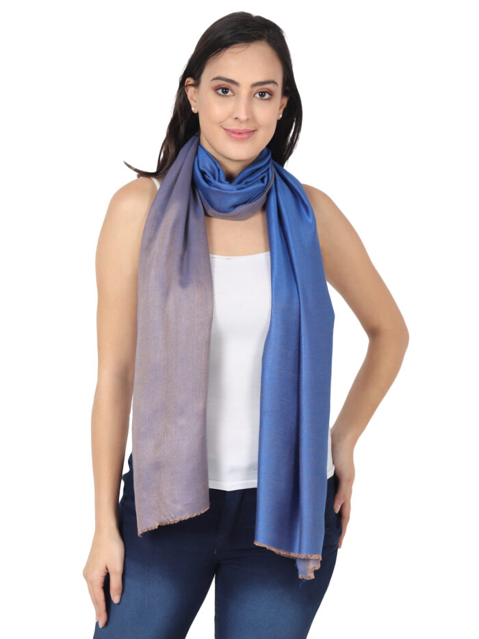 MUFFLY Bamboo Silk Reversible Stole for Women – 28x80 Dual-Tone Wrap