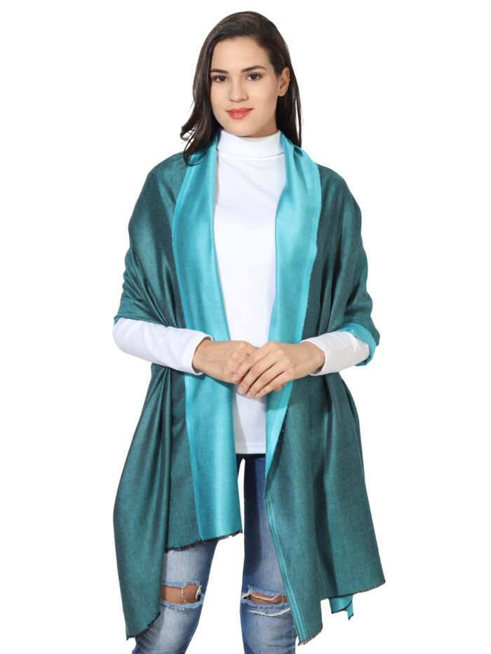 MUFFLY Bamboo Silk Reversible Stole for Women – 28x80 Dual-Tone Wrap