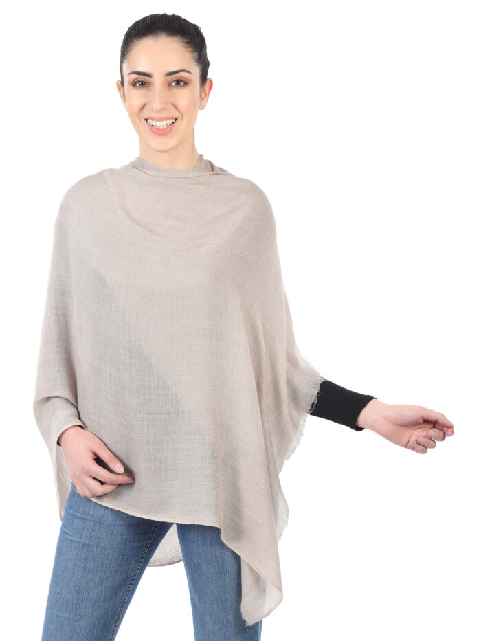 MUFFLY Wool Blend Solid Stole for Women – 28x80 Elegant Wrap