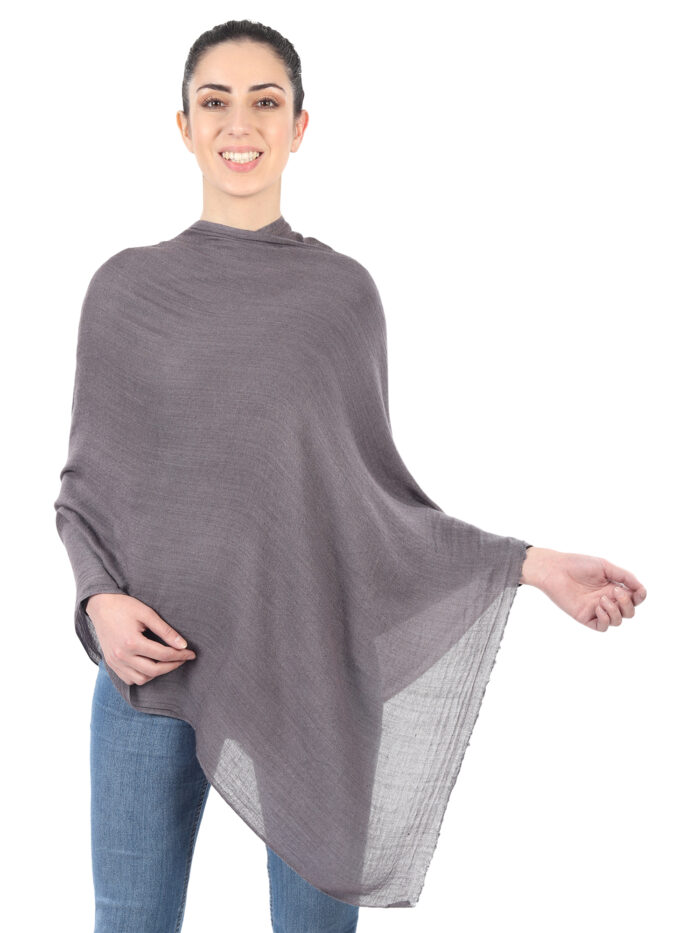 MUFFLY Wool Blend Solid Stole for Women – 28x80 Elegant Wrap