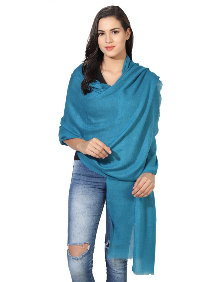 MUFFLY Wool Blend Solid Stole for Women – 28x80 Elegant Wrap